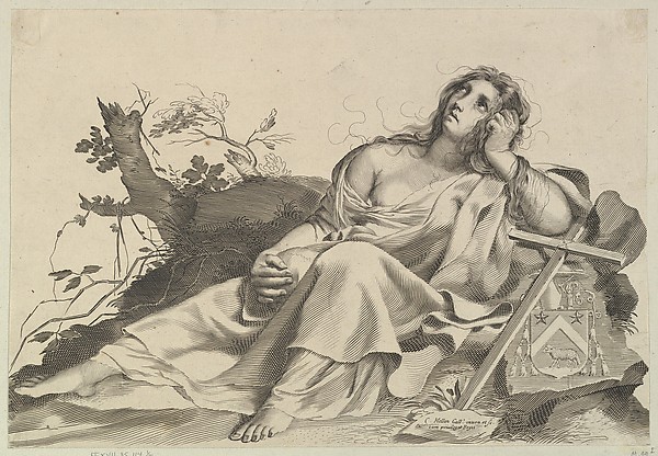 Mary Magdalen Meditating by Claude Mellan