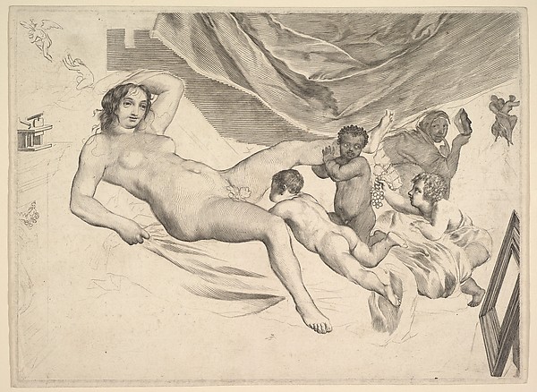 Allegorical Subject: Nude Woman, Three Children and a Mousetrap (La Sourcière)