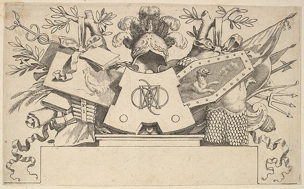 Trophy with Monogram Containing the Letters of  LEONARDOS
