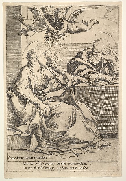 The Holy Family with Two Angels by Guido Reni