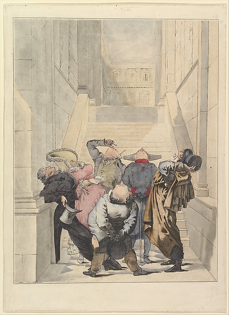 Visitors to the Salon Exhibition, Admiring the Ceiling (Les Amateurs de plafonds au Salon)