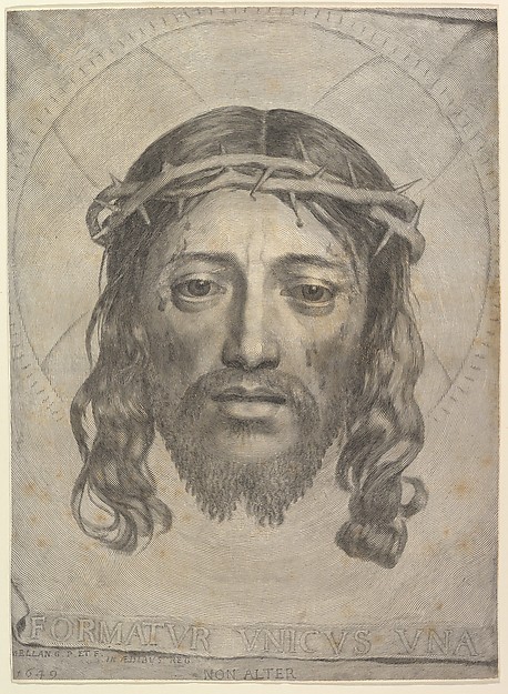 Face of Christ on St. Veronica's Cloth by Claude Mellan