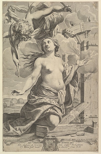 Martyrdom of St. Catherine by Claude Mellan