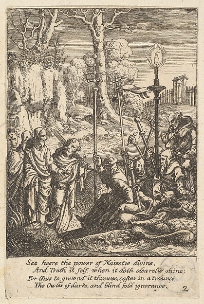 Jesus confronting his detractors by Wenceslaus Hollar