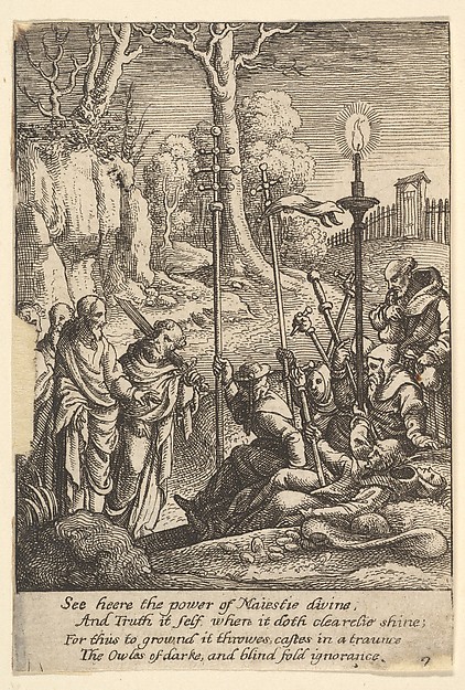 Jesus confronting his detractors by Wenceslaus Hollar