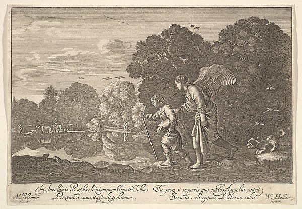 Tobias and the Angel by Wenceslaus Hollar
