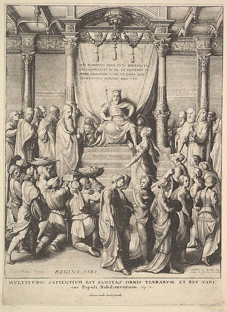 Solomon and the Queen of Sheba by Wenceslaus Hollar