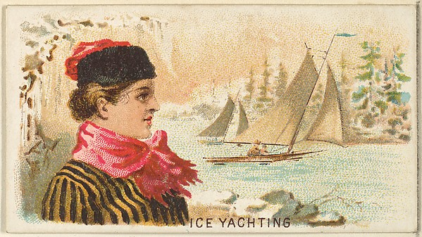 Ice Yachting, from the Games and Sports series (N165) for Old Judge Cigarettes by Goodwin & Company, The Metropolitan Museum of Art