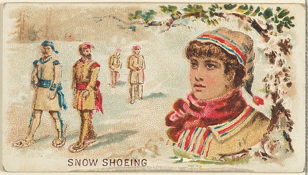 Snowshoeing, from the Games and Sports series (N165) for Old Judge Cigarettes by Goodwin & Company, The Metropolitan Museum of Art