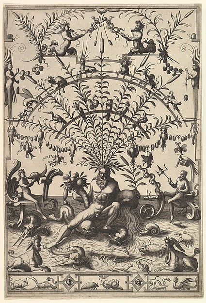 Modern Grotesque Decoration with a River God