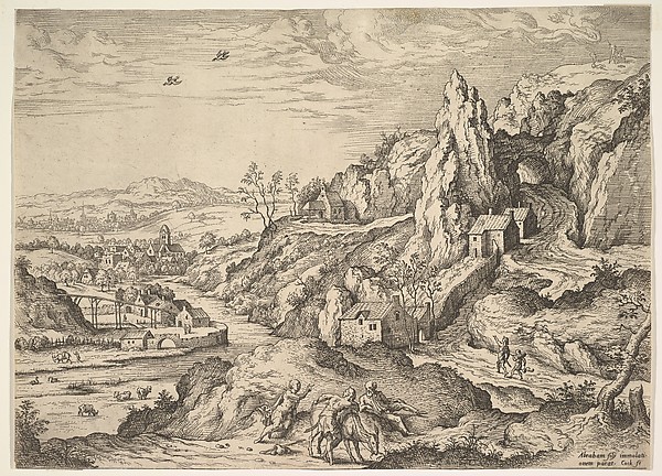 Abraham and Isaac on the way to Sacrifice by Hieronymus Cock