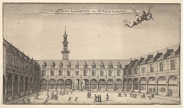 Byrsa Londinensis vulgo the Royal Exchange (Royal Exchange, London) by Wenceslaus Hollar, The Metropolitan Museum of Art
