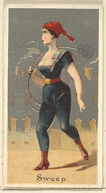 Sweep, from the Occupations for Women series (N166) for Old Judge and Dogs Head Cigarettes
