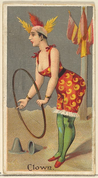 Clown, from the Occupations for Women series (N166) for Old Judge and Dogs Head Cigarettes