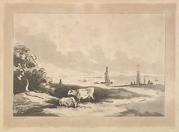 Cows and Seascape
