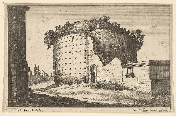 Ruins of a round building, from "Roman Ruins"