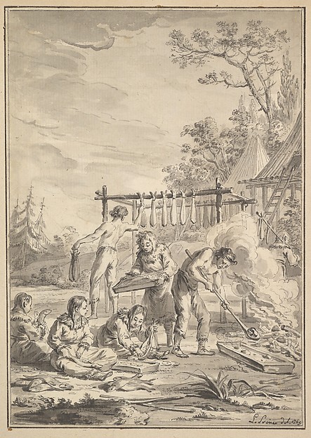 Itelmen Preparing Fish to be Dried