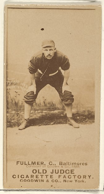 Fullmer, Catcher, Baltimore Orioles, from the Old Judge series (N172) for Old Judge Cigarettes by Goodwin & Company, The Metropolitan Museum of Art