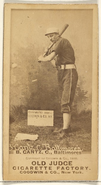Gantz, Catcher, Baltimore Orioles, from the Old Judge series (N172) for Old Judge Cigarettes