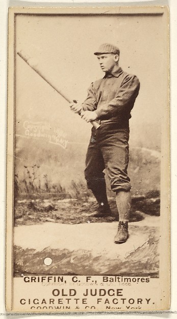 Griffin, Center Field, Baltimore Orioles, from the Old Judge series (N172) for Old Judge Cigarettes
