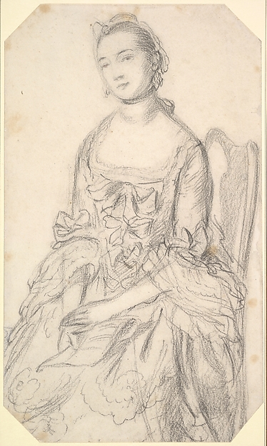 Portrait of a young woman seated