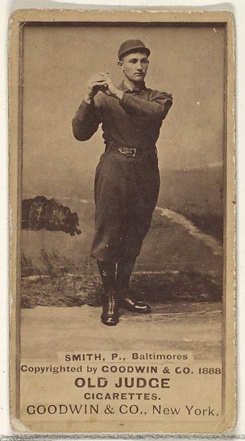 Smith, Pitcher, Baltimore Orioles, from the Old Judge series (N172) for Old Judge Cigarettes