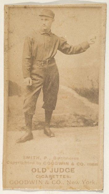 Smith, Pitcher, Baltimore Orioles, from the Old Judge series (N172) for Old Judge Cigarettes