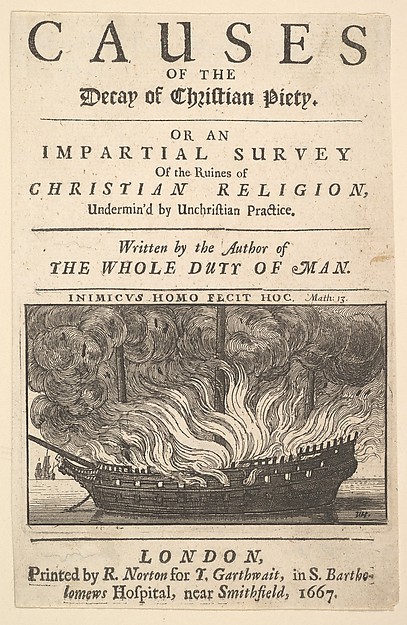 Title page: The Causes of the Decay of Christian Piety by Wenceslaus Hollar, The Metropolitan Museum of Art