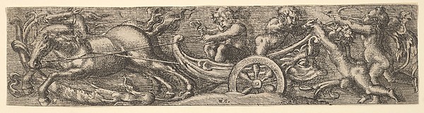 A scallop shell chariot