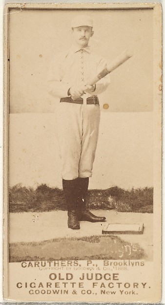 Caruthers, Pitcher, Brooklyn, from the Old Judge series (N172) for Old Judge Cigarettes