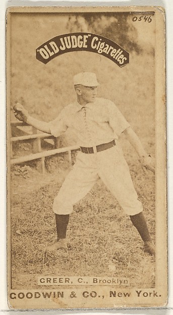 Greer, Catcher, Brooklyn, from the Old Judge series (N172) for Old Judge Cigarettes