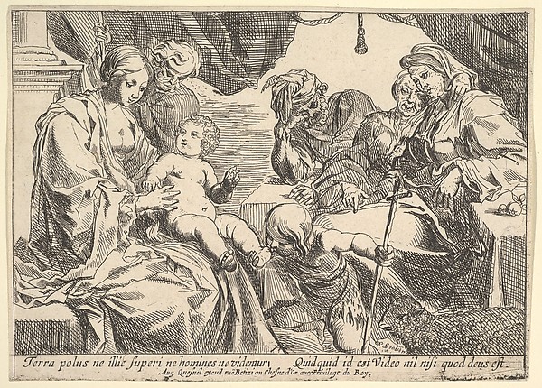 Holy Family with Saints, from "Episodes from the New Testament" by Pierre Brebiette