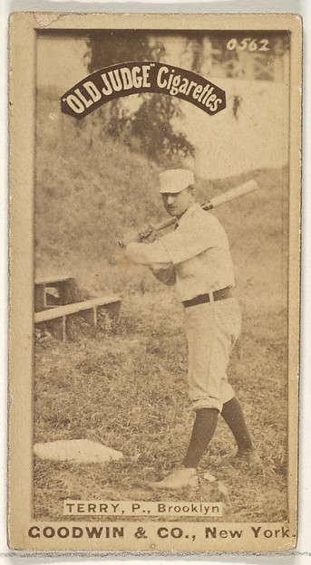 Terry, Pitcher, Brooklyn, from the Old Judge series (N172) for Old Judge Cigarettes