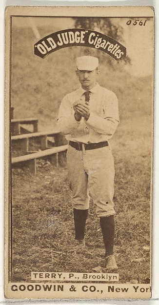 Terry, Pitcher, Brooklyn, from the Old Judge series (N172) for Old Judge Cigarettes
