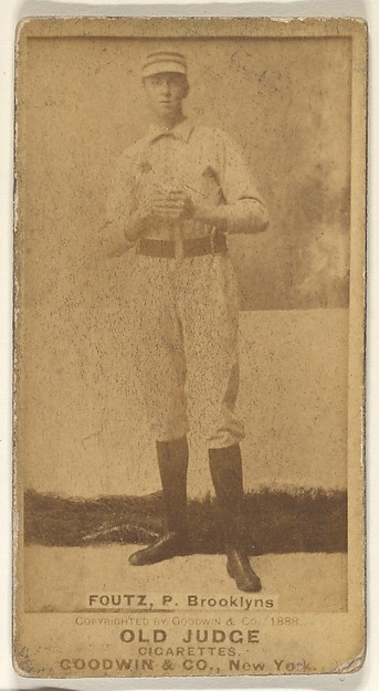 Foutz, Pitcher, Brooklyn Bridegrooms, from the Old Judge series (N172) for Old Judge Cigarettes