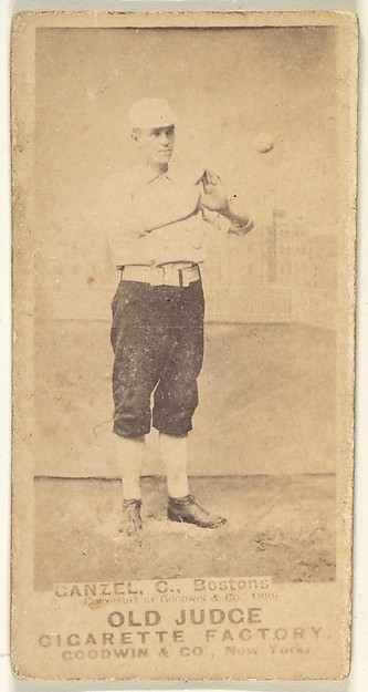 Ganzel, Catcher, Boston, from the Old Judge series (N172) for Old Judge Cigarettes