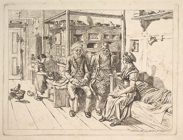 The Jewish Family Sitting Around the Stove