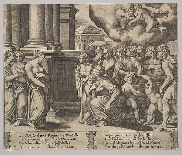 Plate 2: the people rendering divine honors to Psyche, from "The Fable of Psyche"