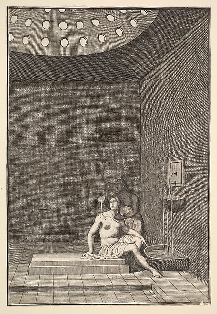 A Turkish Bath (Aubry de La Mottraye's "Travels throughout Europe, Asia and into Part of Africa...," London, 1724, vol. I, pl. 10) by William Hogarth, The Metropolitan Museum of Art