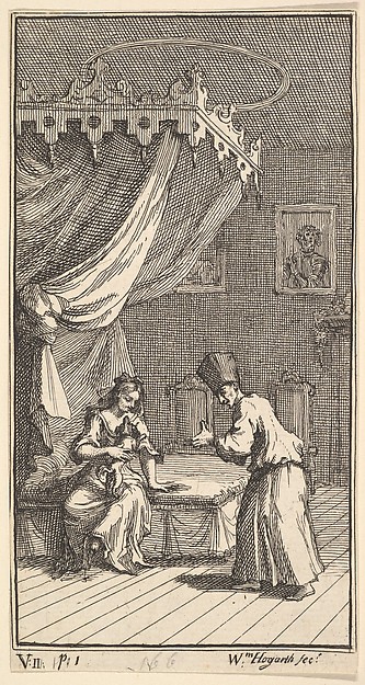 The New Metamorphosis, Plate 5: Fantasio, Transformed into a Lapdog, in the with Donna Theresa