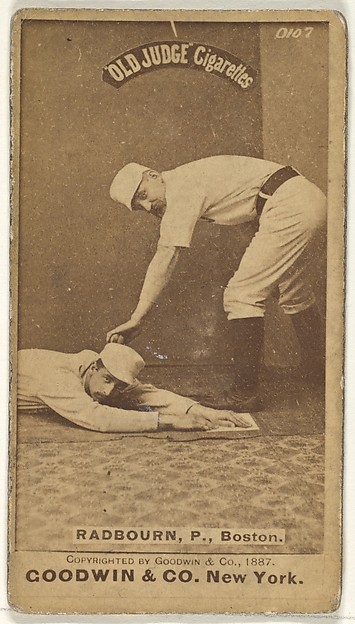 Radbourn, Pitcher, Boston, from the Old Judge series (N172) for Old Judge Cigarettes