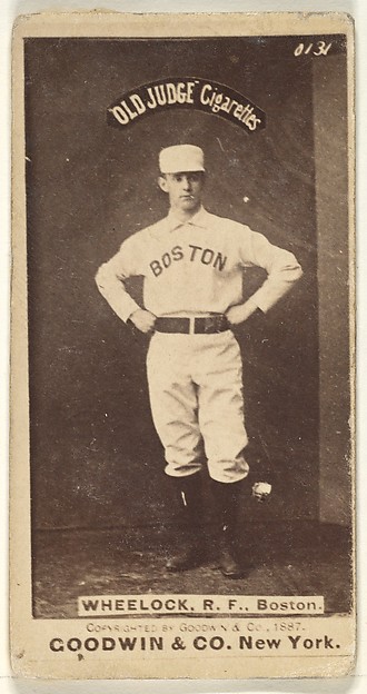 Wheelock, Right Field, Boston, from the Old Judge series (N172) for Old Judge Cigarettes