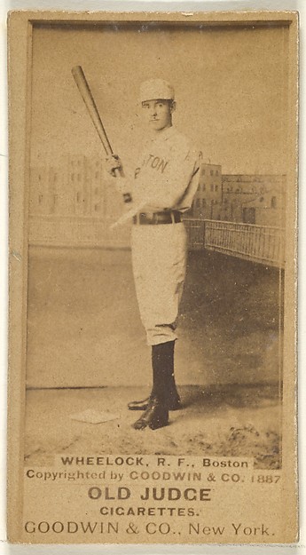 Wheelock, Right Field, Boston, from the Old Judge series (N172) for Old Judge Cigarettes by Goodwin & Company, The Metropolitan Museum of Art