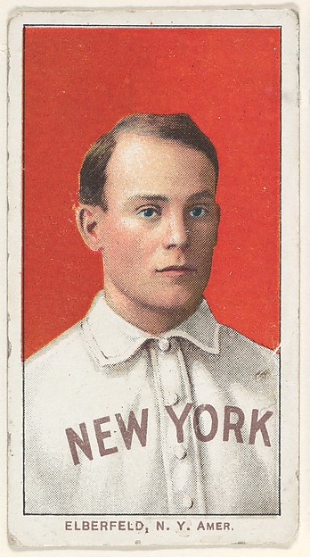 Elberfeld, New York, American League, from the White Border series (T206) for the American Tobacco Company
