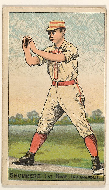 Shomberg, 1st Base, Indianapolis, from the Gold Coin series (N284) for Gold Coin Chewing Tobacco