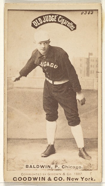 Baldwin, Pitcher, Chicago, from the Old Judge series (N172) for Old Judge Cigarettes by Goodwin & Company, The Metropolitan Museum of Art
