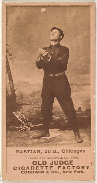 Bastian, 2nd Base, Chicago, from the Old Judge series (N172) for Old Judge Cigarettes by Goodwin & Company, The Metropolitan Museum of Art