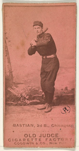 Bastian, 2nd Base, Chicago, from the Old Judge series (N172) for Old Judge Cigarettes by Goodwin & Company, The Metropolitan Museum of Art
