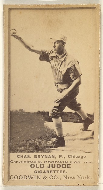 Chas. Brynan, Pitcher, Chicago, from the Old Judge series (N172) for Old Judge Cigarettes