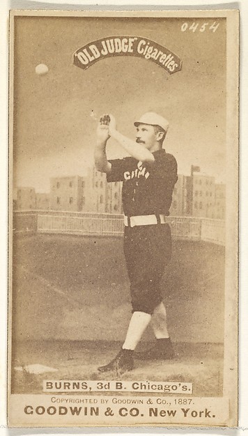T.C. Burns, 3rd Base, Chicago, from the Old Judge series (N172) for Old Judge Cigarettes by Goodwin & Company, The Metropolitan Museum of Art